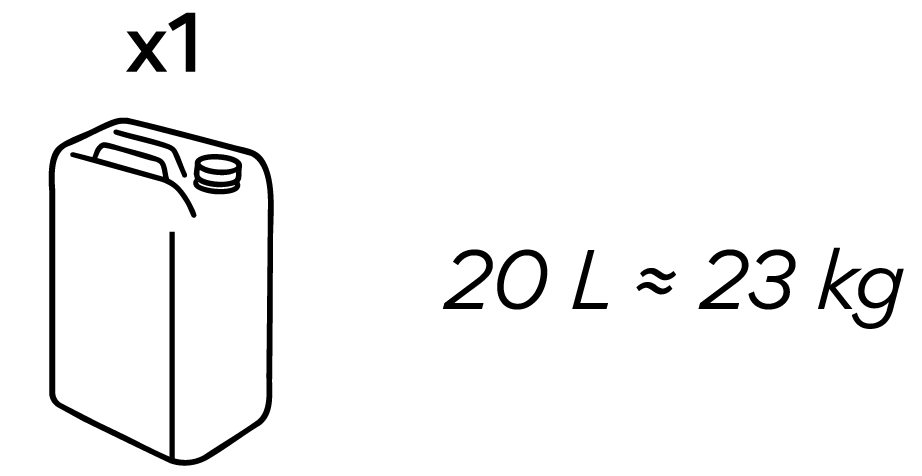 20l=23kg