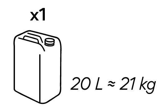 20l=21kg