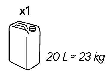 20l=23kg