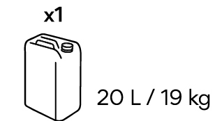 20l=19kg