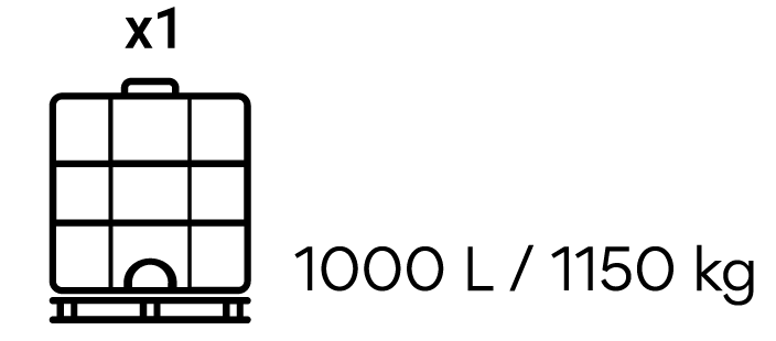 1000l=1150kg