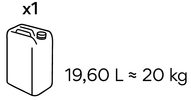 19,60 L / 20 KG