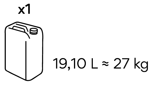 19,10 L / 27 KG