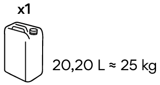 20,20 L / 25 KG