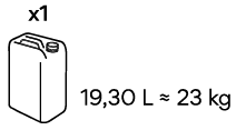 19,30 L / 23 KG