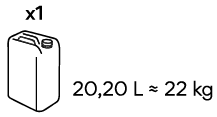 20,20 L / 22 KG