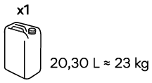 20,30 L / 23 KG
