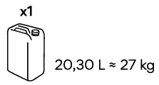 20,30 L / 27 KG