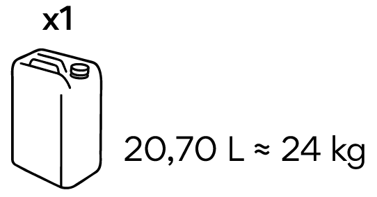 20,70 L / 24 KG