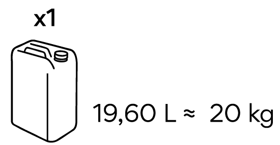19,60 L / 20 KG