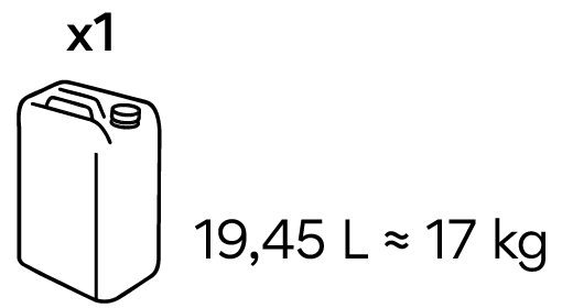 19,45 L / 17 KG