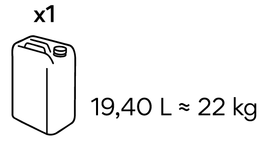 19,40 L / 22 KG