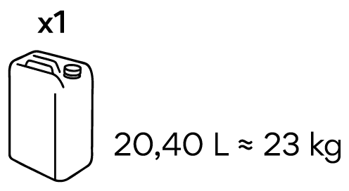 20,40 L / 23 KG