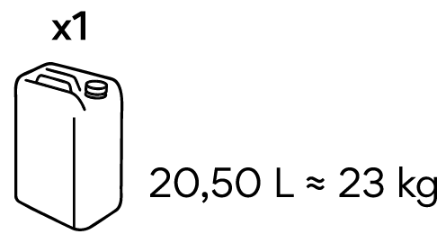 20,50 L / 23 KG