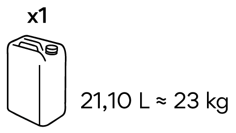 21,10 L / 23 KG