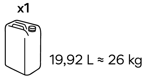 19,92 L / 26 KG