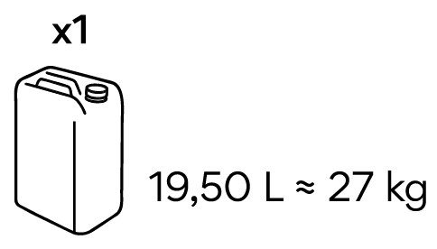19,50 L / 27 KG
