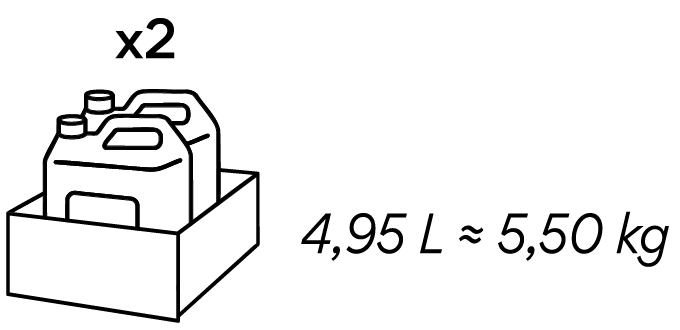 4,95L / 5,50KG