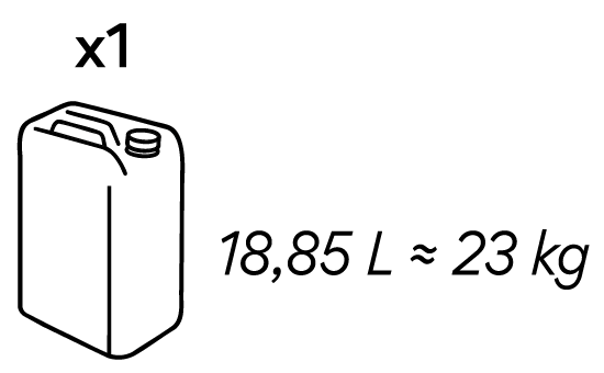18,85l / 23kg