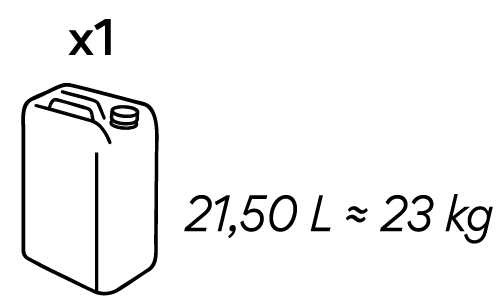 21,50L / 23KG