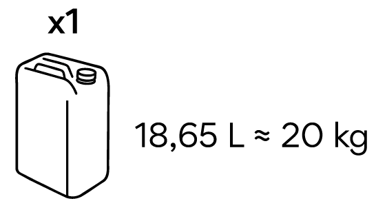 18,65l / 20kg